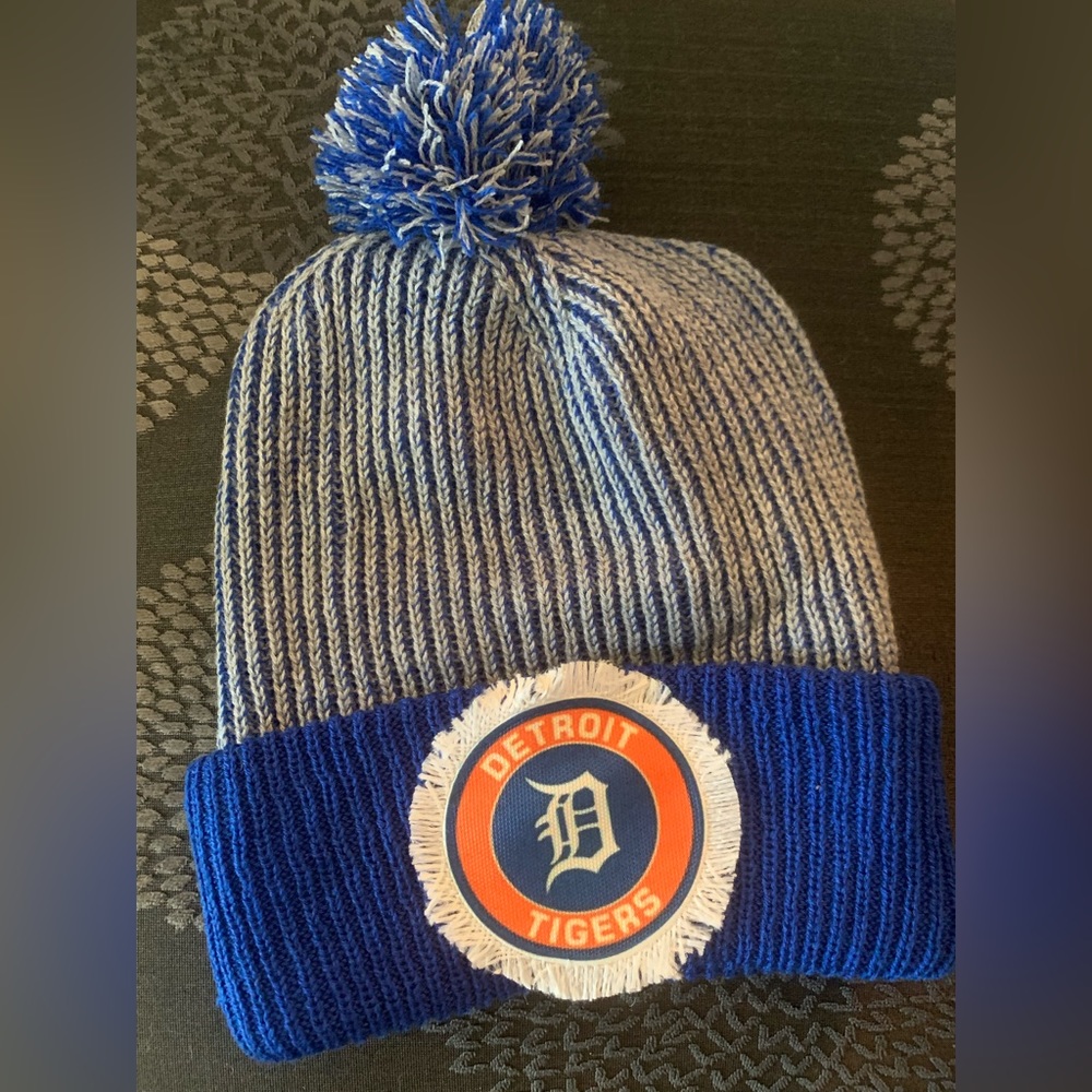 Detroit Tigers Beanie 12” Hat NEW patch Hat
